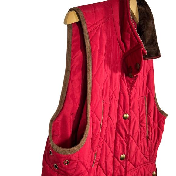 Ralph Lauren Size XL Quilted Red Women's Puff Vest Casual - Picture 4 of 10